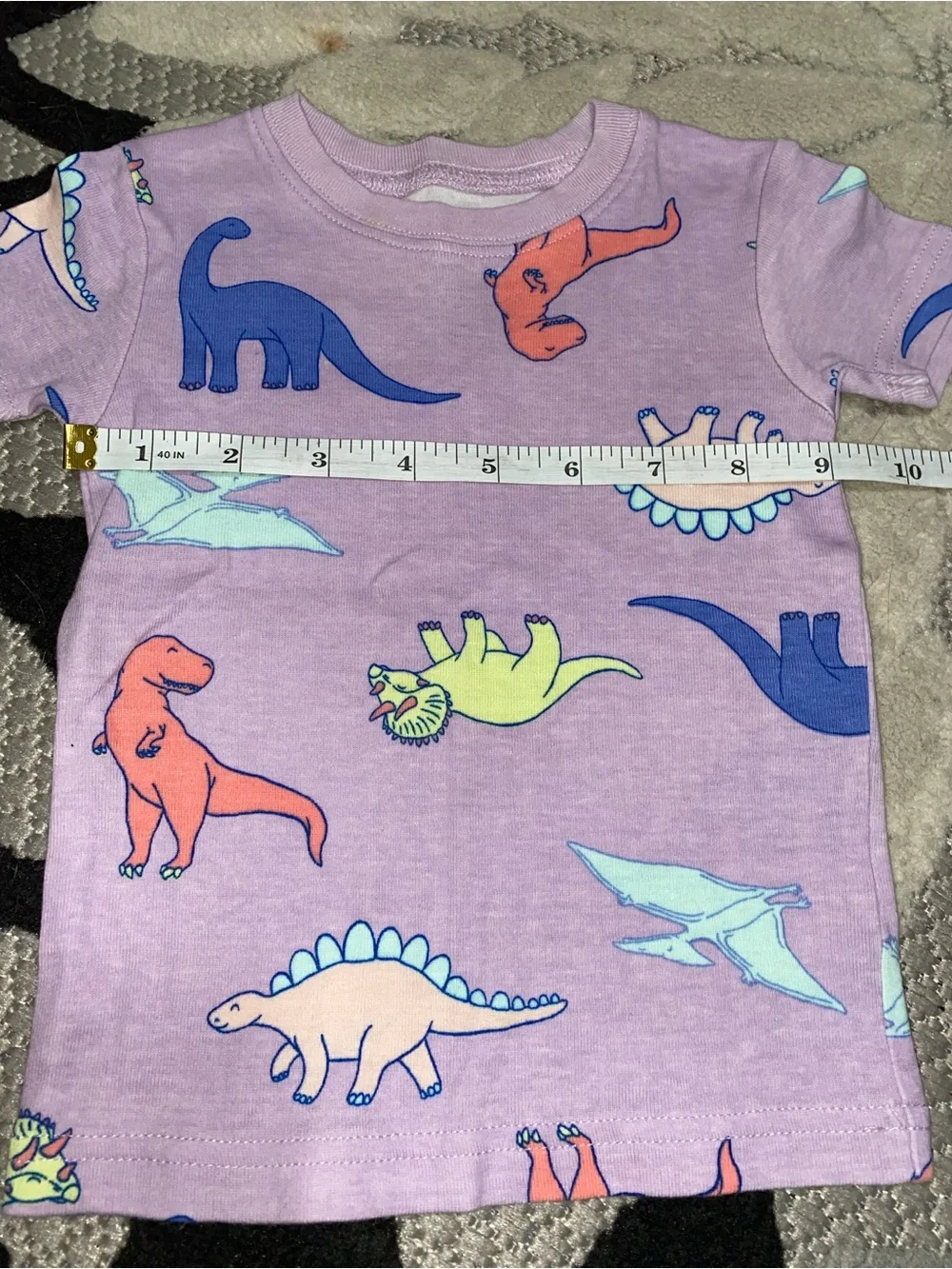 Carter’s Girls 18 Month Purple Dinosaur Short Pajama Set